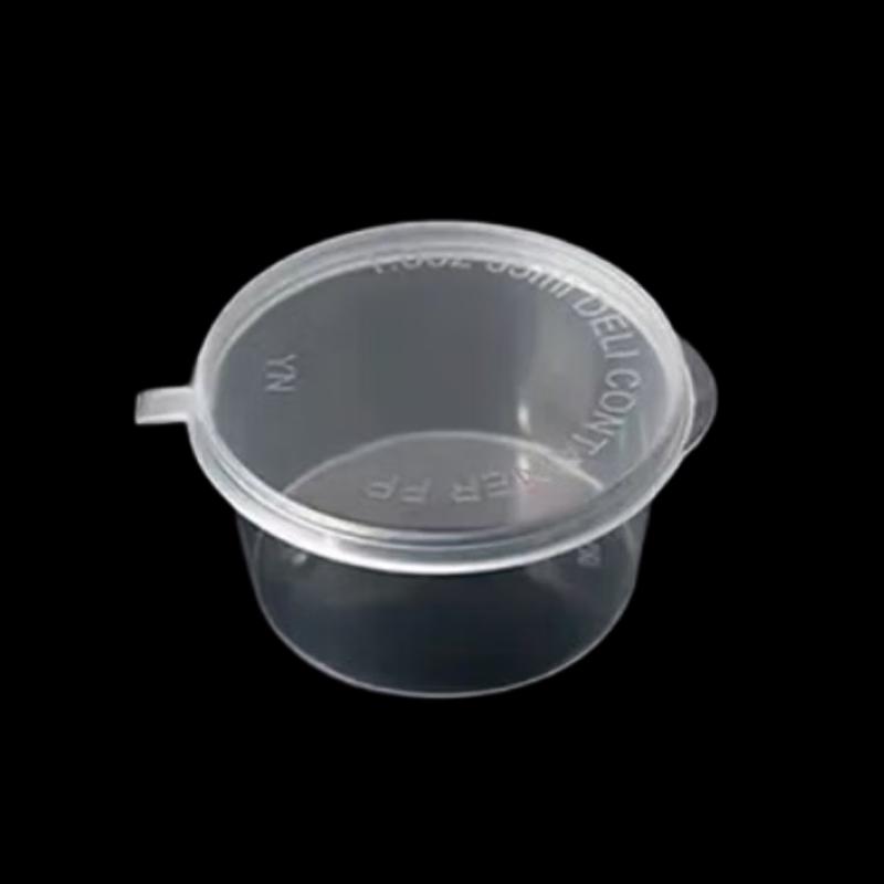 

Fangcaodi 50ml Disposable Plastic Sauce Cups with Lids, 100-Pack