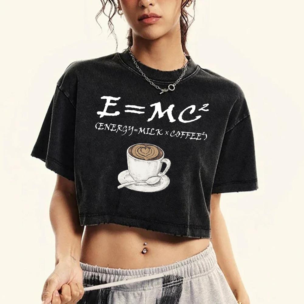 

Engey=Milk X Coffee Heart Printing Women Washed T Shirts Street Hip Hop Short Sleeve Cotton Retro Tee Top T-Shirt M