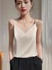 Acetate Material Sleeveless Top With Double Strap Design For Casual Women Wear