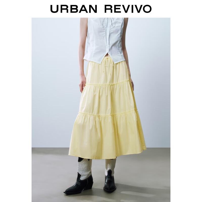 UR 2025 Summer Sweet Bow-Tie A-Line Skirt XS