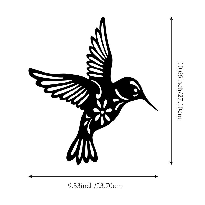 

1PC Metal Hummingbird Wall Decoration Hollow Out Iron Bird Sculpture Wall Hanging Figurines Ornament Home Decor