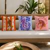Animal Style Tiger Cushion Cover Breathable Organic Short Plush Pillow Cases Machine Washable Wrinkle-Resistant Soft Durable