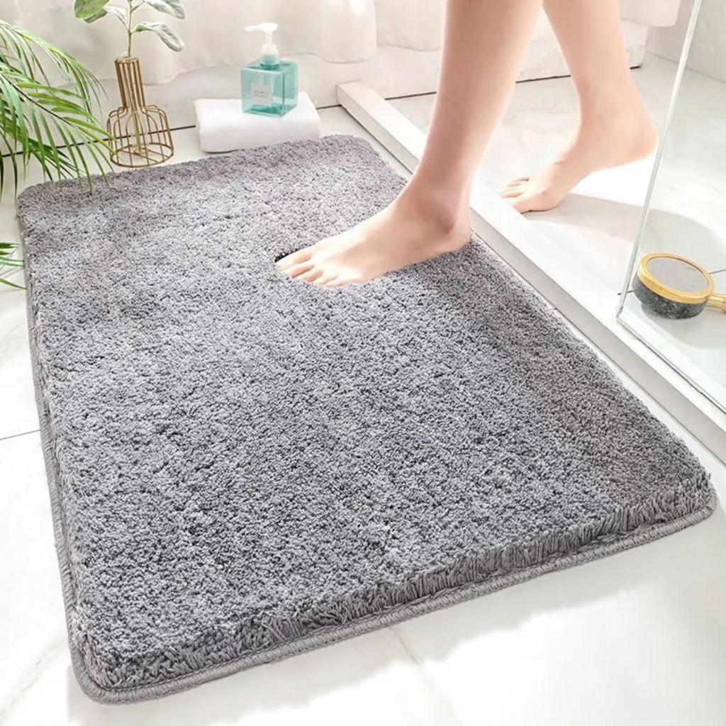 Kadife Banyo Kaşmir Kalınlaştırıcı Mat Banyo Kaymaz Halılar Lavabo Küvet Yan Zemin Halısı Duş Odası Kapı Paspası Hafızalı Köpük 3D Ped