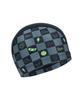 Lenomasuyeongbog Supplies Kids' Checkerboard Icon Pu Swim Cap Black Ro-Rc2F755-Bk