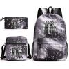 Katseye Kpop Girl Group Print Travel Backpack Laptop School Bag Set of 3, Unisex Large Capacity Daypack