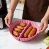 Silicone Air Fryer Liner with Dividers Non-Stick Baking Mat for Toaster Oven & Grill Reusable Dishwasher Safe Heat Resistant Air Fryer Baskets for 3