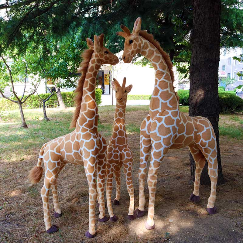 Favorite Toy Unisex Kids Giant Real Life Giraffe Plush Toys Lifelike Stuffed Animal Soft Doll High Quality Creative Gift For Children Kids Room Decor