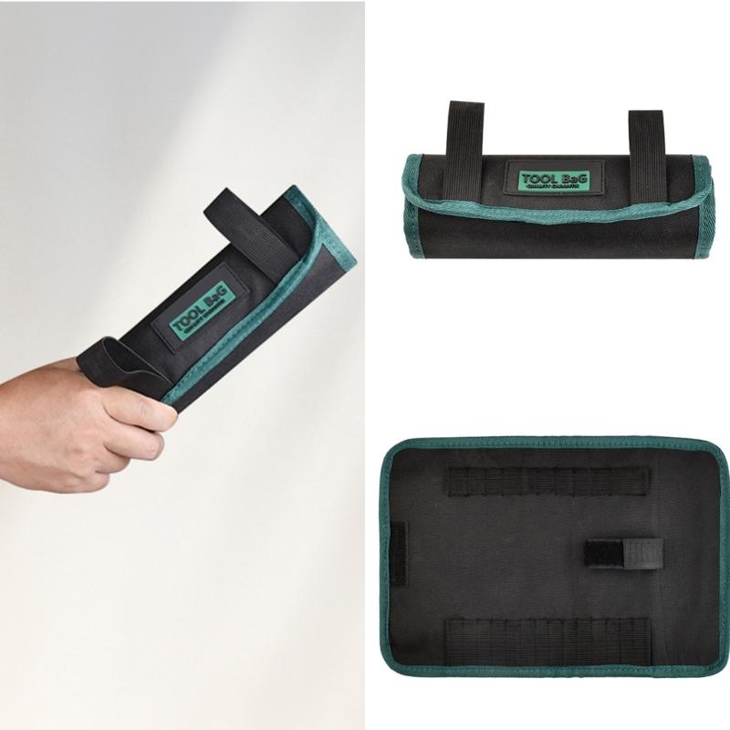 Rotolo Porta Attrezzi Extra Large Con Copertura Sicura Anti-Caduta 20+1 Scomparti Tela Robusta Ideale Regalo per Officina