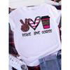 Plus Size Brave Soul L American Retro Letters Love White T-shirt Women Short Sleeve Round Neck Casual Top Summer Aesthetics Tops