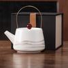Beam Pot One Pot and Two Cups Suet Jade Porcelain Light Luxury Kung Fu Tea Set Kuaike Cup High-end Brocade Box Gift Box