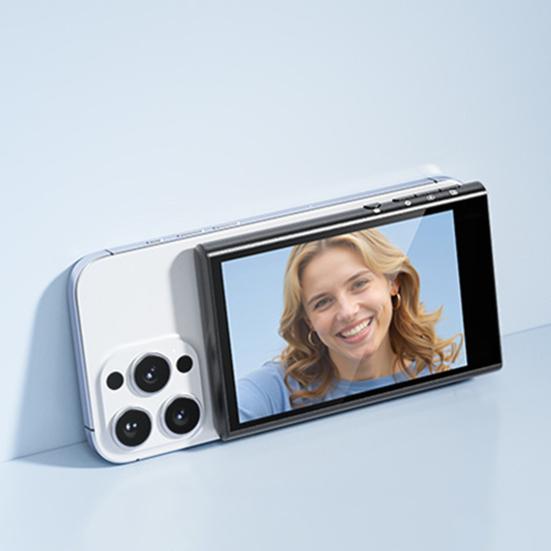 Vlog Selfie-skjerm Justerbart Universalt Magnetfeste Stabil Trådløs Tilkobling Bakkamera Selfie-skjerm