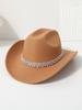European, American and Western Cowboy Top Hat Color Diamond Casual Top Hat Tibetan Jazz Hat Felt Hat