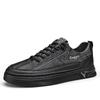 Nuove scarpe sportive casual in pelle da uomo stile retrò, comode suole spesse e scarpe con rialzo