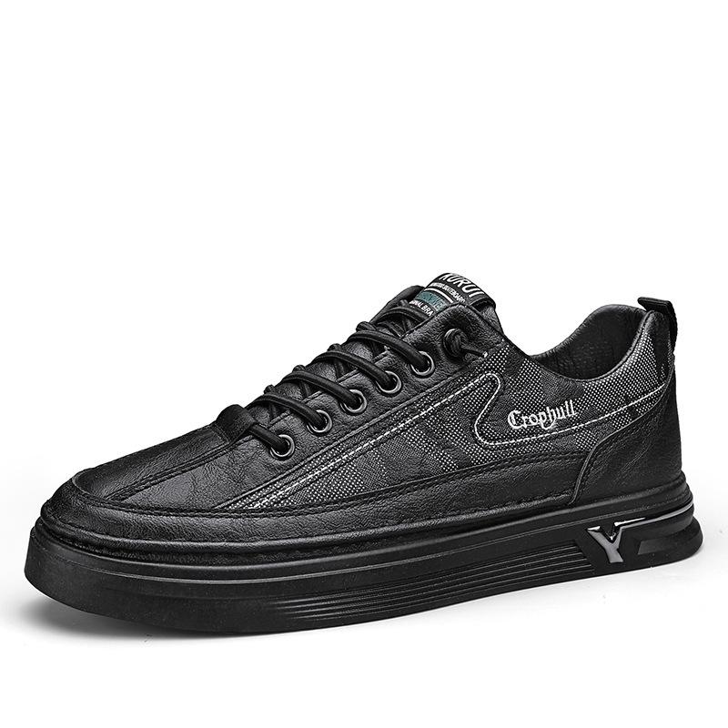 

Low-top foot-fitting white shoes men s shoes spring and autumn new retro leather surface commuting to work lazy sports and leisure shoes board shoes 44