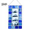 Holiday Commemorative Keepsake Acrylic Photo Frame Light Catcher, Retro Stained Glass Style Hanging Home Soft Furnishing Decor Display with