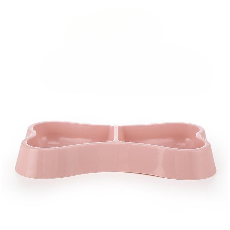 Pet Double Bowl Dog Bone Shape Dog Double Bowl Macaron Bone Shape Cat Double Bowl Pet Bowl Dog Bowl Cat Bowl