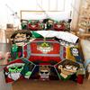 Eddsworld Klassischer Britischer Flash Cartoon Edd Grüner Hoodie Tom Blau Matt Lila Tord Rotes Bettwäscheset Bettbezug + 2 Kissenbezüge