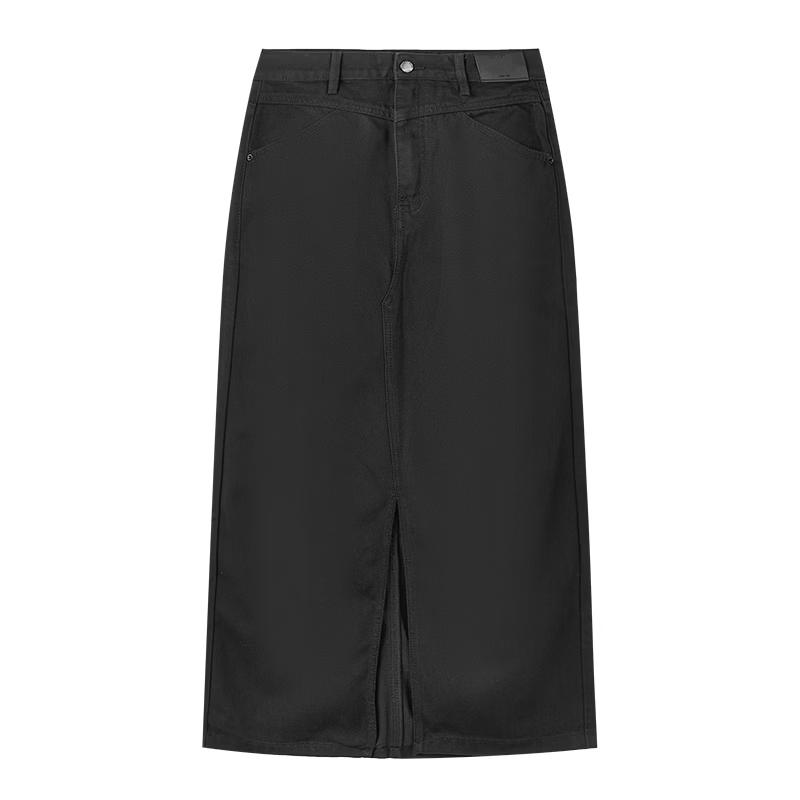 Women s High-Waist Slit Midi Skirt L