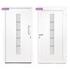 VidaXL Porte d'entrée Aluminium et PVC Blanc 100x210 cm
