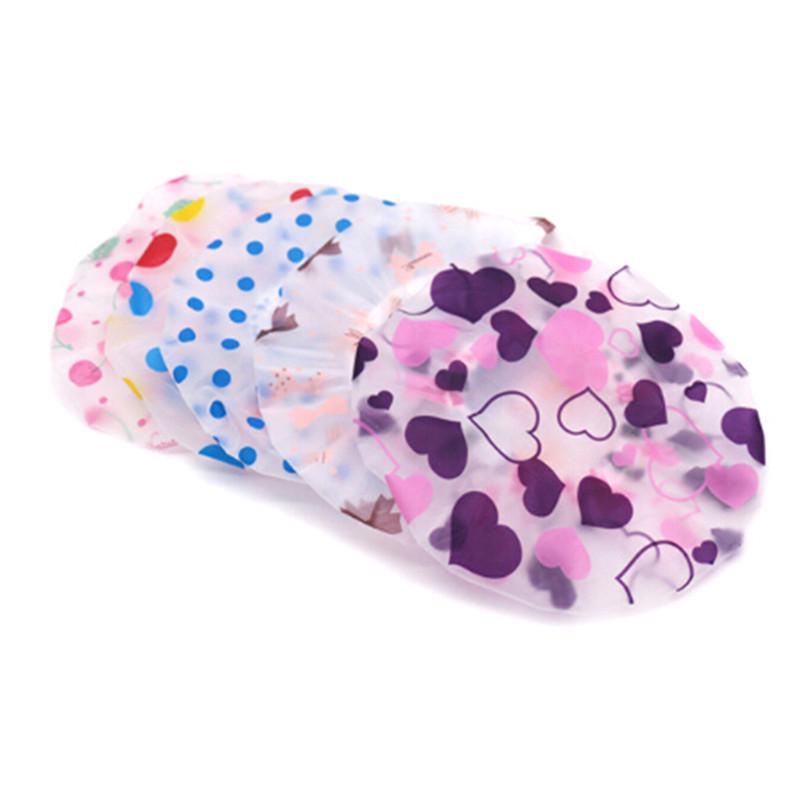 2 Pc Kids Children Shower Cap Waterproof Elastic Bath Hat Cleaning Hat Cute