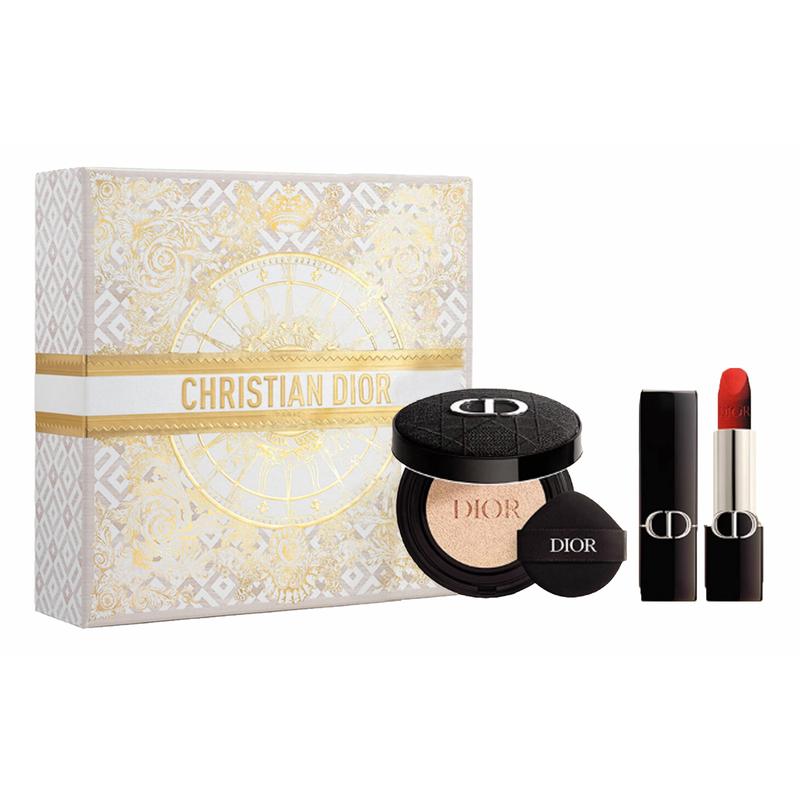 

DIOR Lipstick Fierce blue gold lipstick velvet #999 3.5g+soft and shiny 0N air cushion core 13g+embroidered outer box