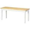 102 cm Wood Dining Bench for 2 People, Wooden Bench for Kitchen, Dining Room, Entryway, White
