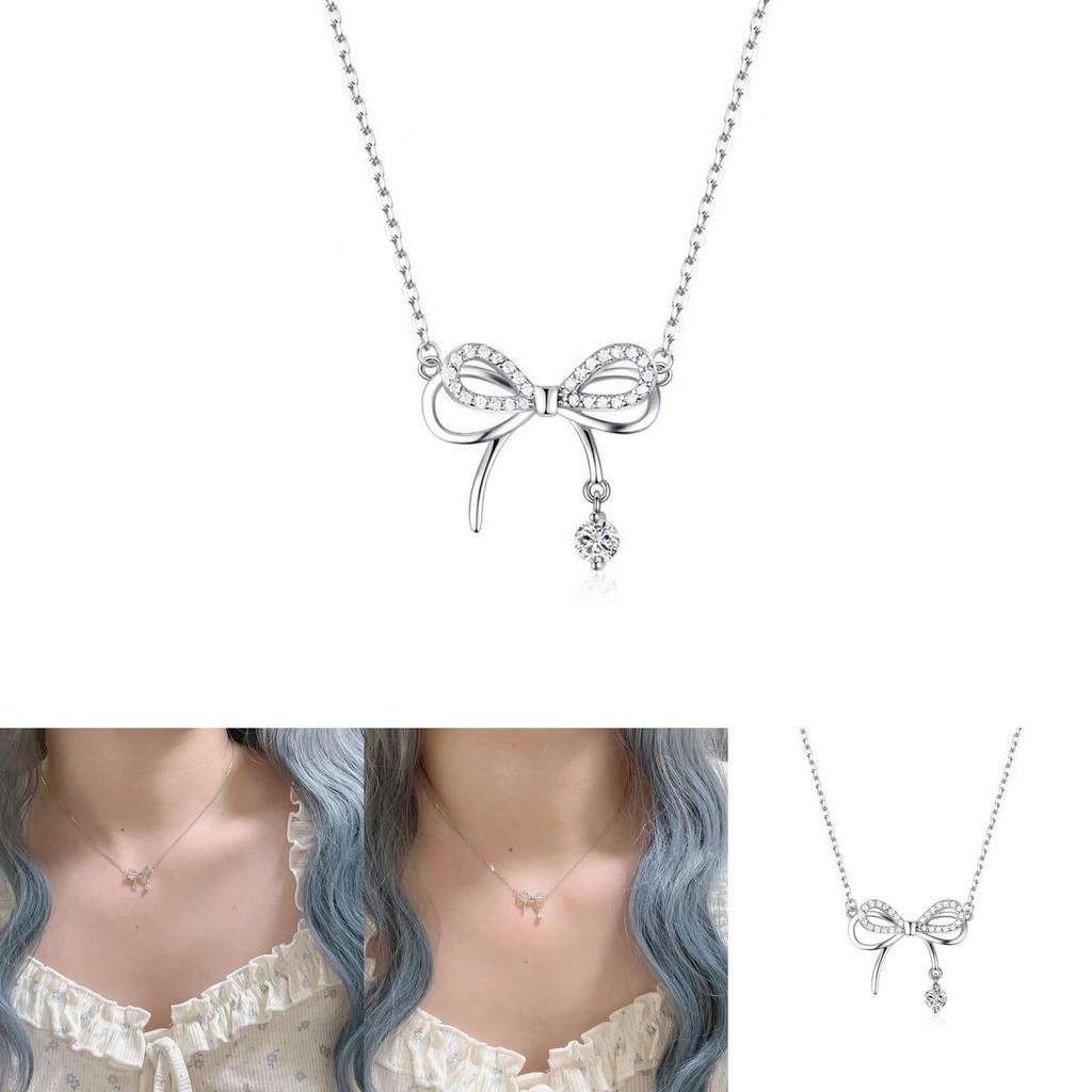 Butterfly Necklace Pendant Charming And Elegant Alloy Material White K Color