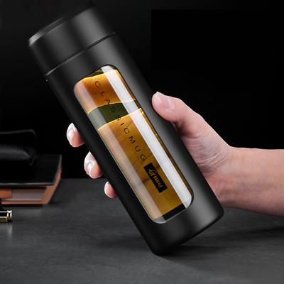 GIANXI Double Glass Water Bottle With Lid Portable Insulation And Scalding Protection Tea Cup Coffee Milk Juice Glass Mug