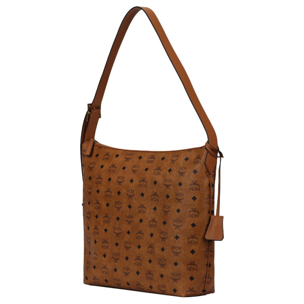 MCM Aren Visetos Hobo Bag Cognac MWHESTA02CO001
