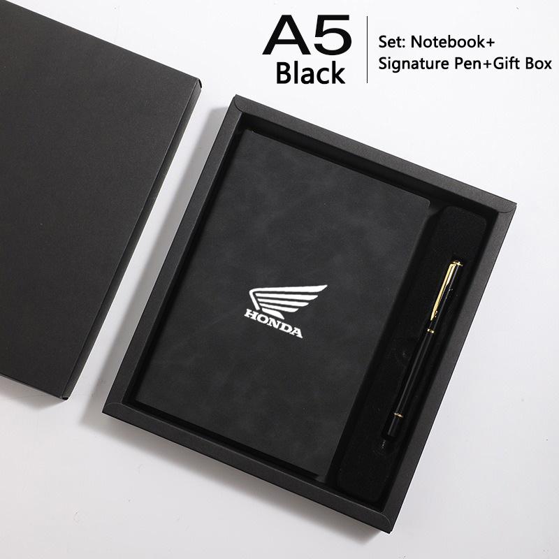 A5 Notebook+Signature Pen Gift Box Set Customized Gift Box For Honda Civic FIT Accord Prelude CRV 5th City CRZ CRX Jazz Sticker