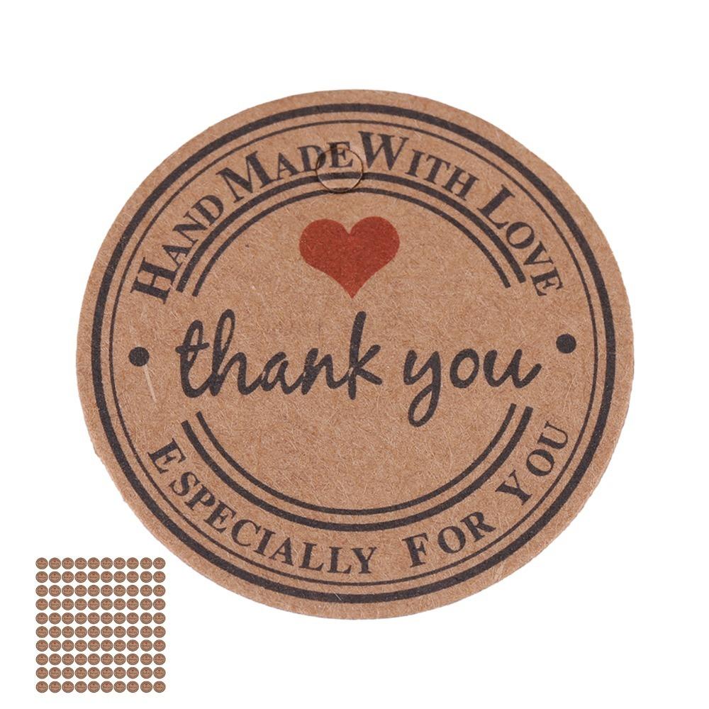 100pcs With String Gift Tags Brown Kraft Paper Tags Price Tag Handmade Hang Label  Home Made Crafts