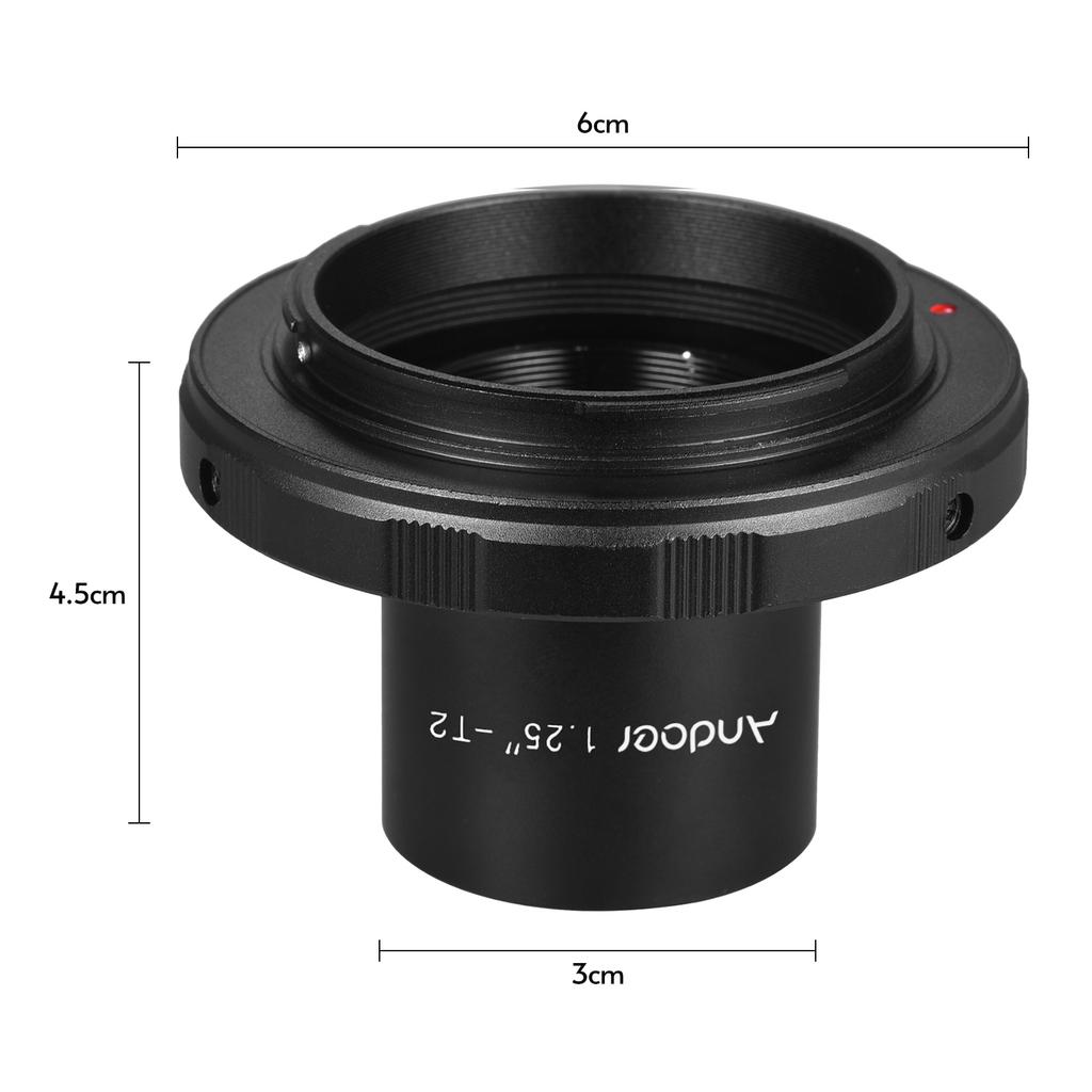 Kamera-Teleskop-Adapter   T2-Anschlussadapter für   Kameras mit 1,25-Zoll-Okular-Teleskopen für Astrofotografie Landschaftsfotografie