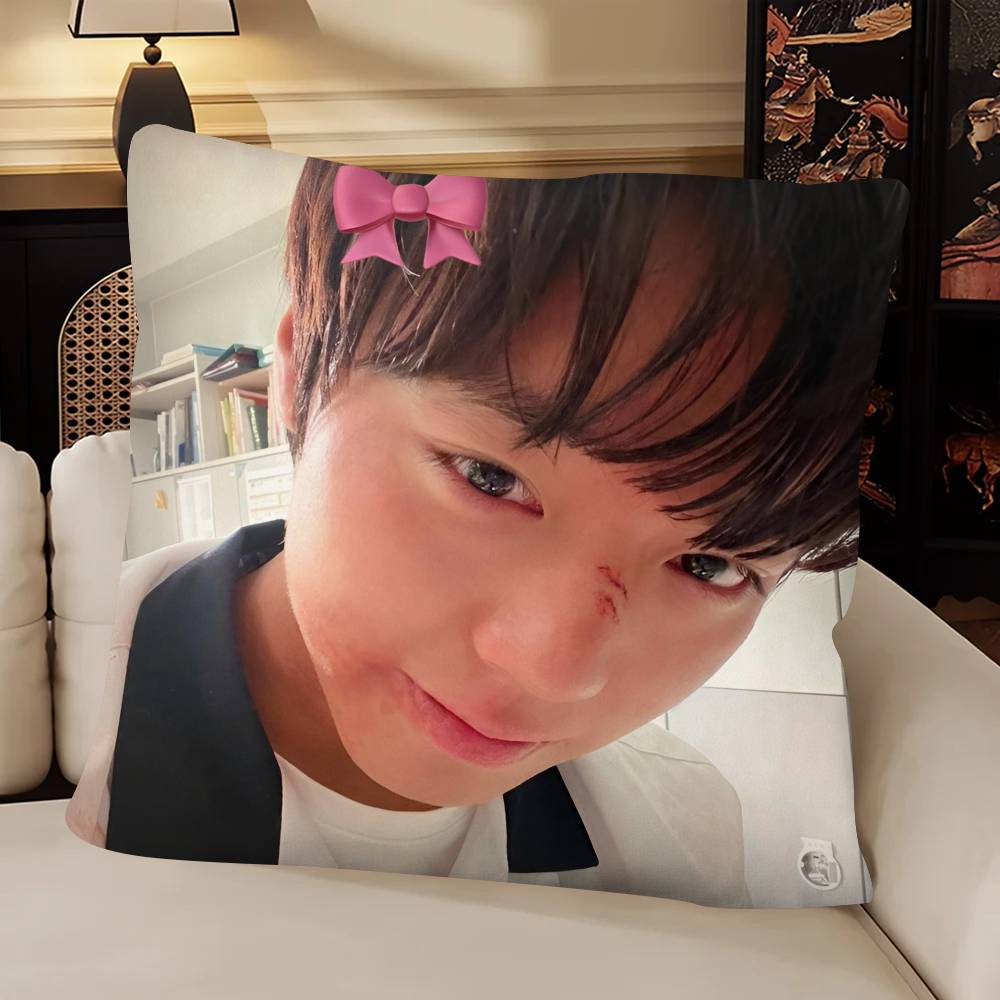 Korean Idol PPark JiHoon Pillow Case Fashion Square Pillowcase Bedroom Sofa Room Ins Decoration Leisure