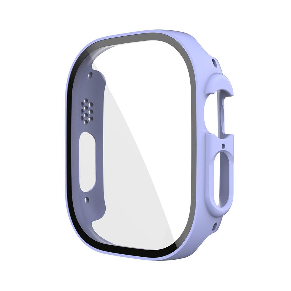 Glass+case For Apple Watch Ultra/Ultra 2 49mm Strap Smartwatch PC Bumper+Screen Protector Tempered Cover for Iwatch Series Ultra