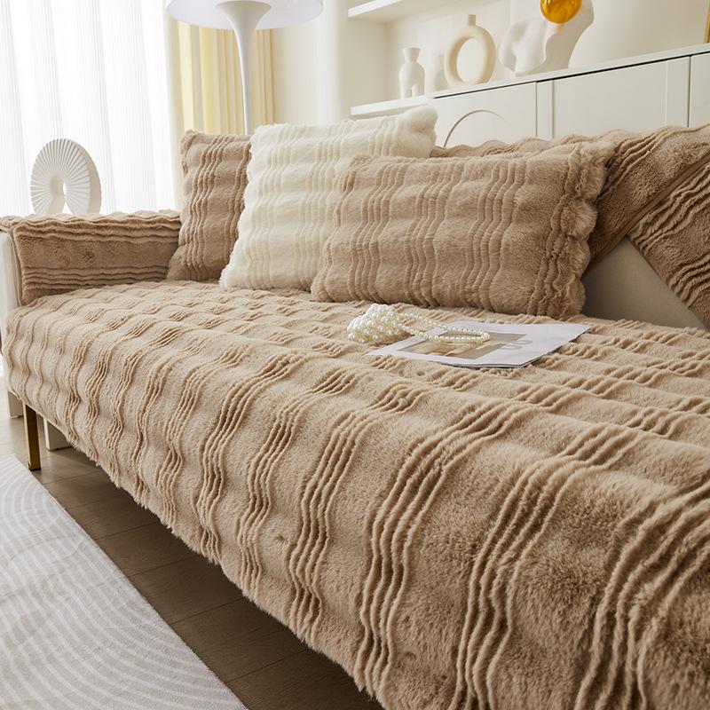 Plush Sofa Cushion High-Grade Non-Slip Thickened Sofa Blanket Simple Modern Sofa Slipcover Sets