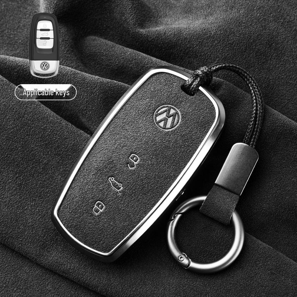 Premium Suede Key Cover for Volkswagen Phideon (2016-2021), Unisex Design