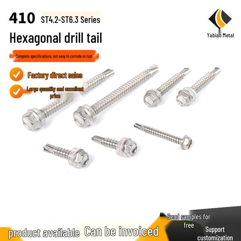 Hexagon Self-Tapping Drill-Point Screws, ST4.2-ST6.3.