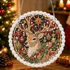 Acrylic Rhinestone Pendant Christmas Craft Set Single Sided Drill Hanging Decor Kit Diy Festival Gifts