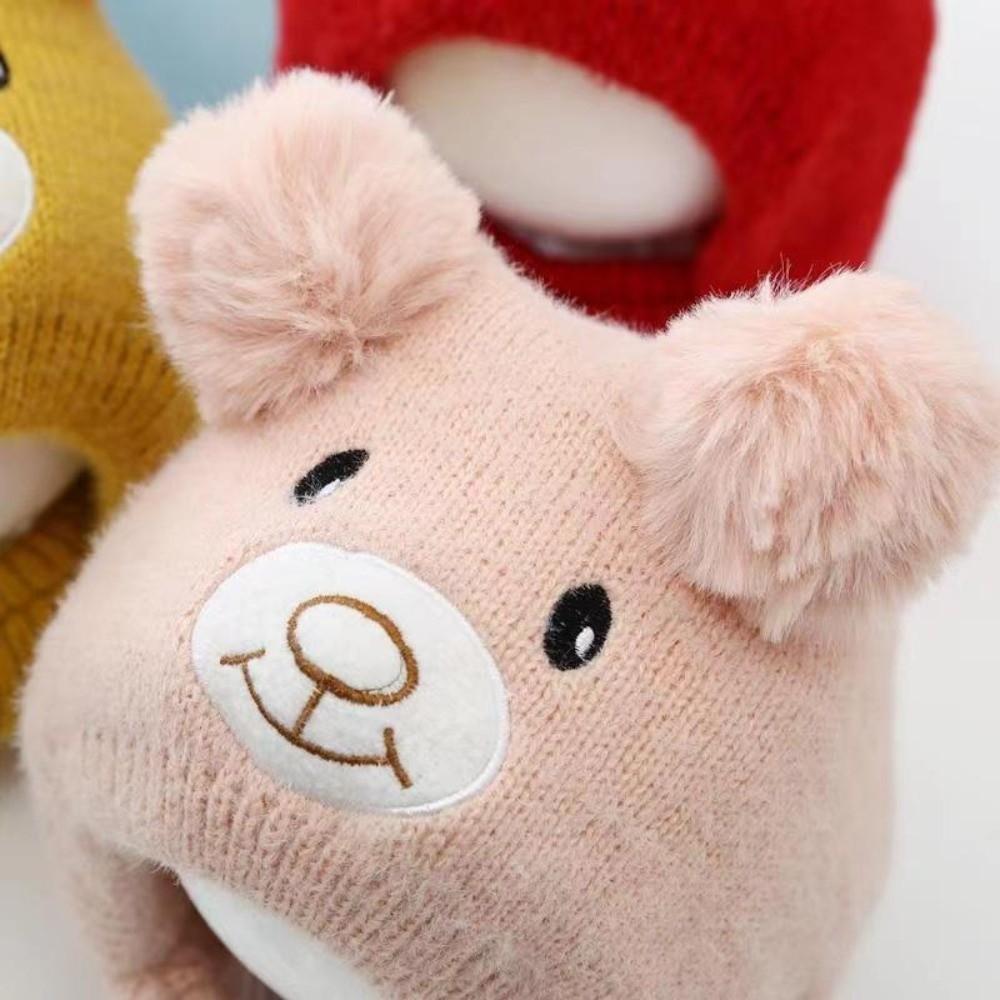 Plush Baby Winter Hats Coldproof Newborn Cap Cute Warm Bonnet Kids