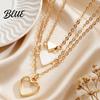 Heart Pendant 3Pcs/Set Women Necklace Three-Layer Stacking Design Sweet Charm