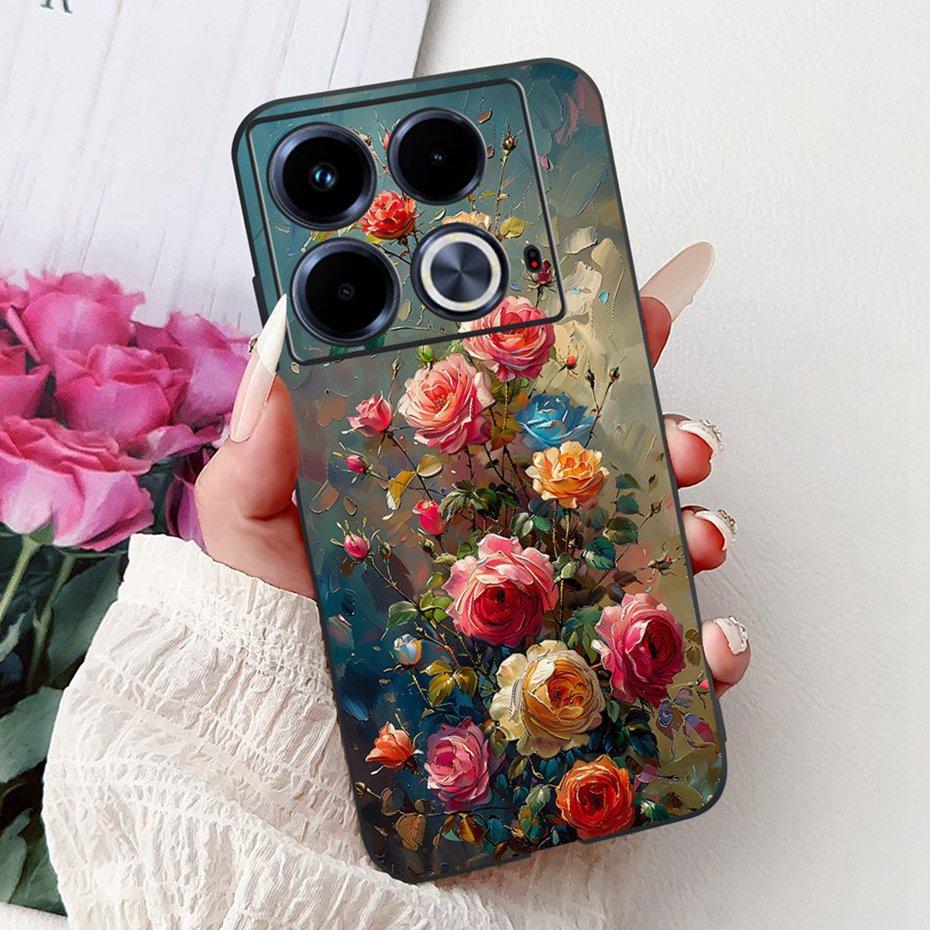 Cute Painting Phone Case For Infinix Note 40 40Pro Pro+ Soft Silicone TPU Back Cover For Infinix Note40 Pro Plus Cases Bumpers