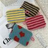 Fluffy Heart-Shaped Lipstick Storage Bag  Cute Mini Makeup Pouch for Students, Keychain Coin Purse Ins Fashion Cosmetic Case