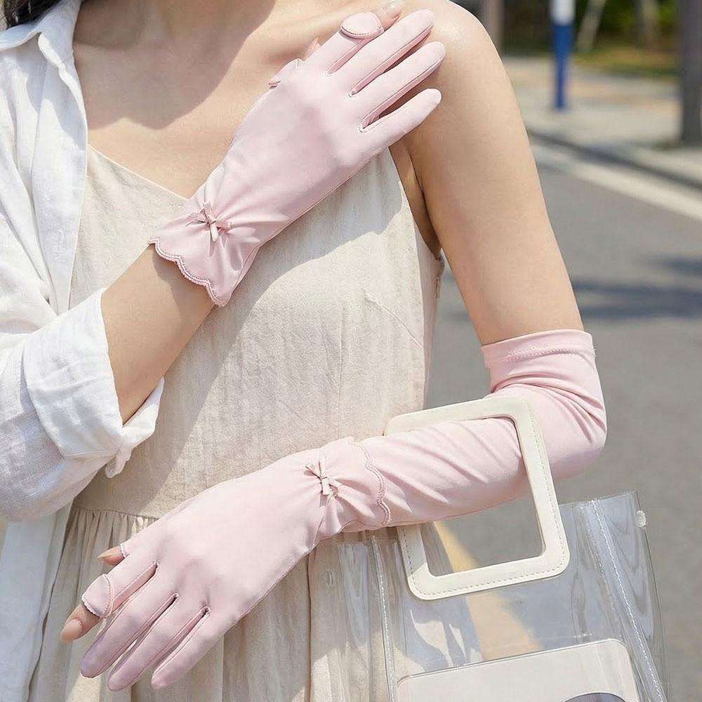 Thin Ice Silk Riding Gloves Sun Protection Summer Driving Mittens Women Sunscreen Gloves  Summer