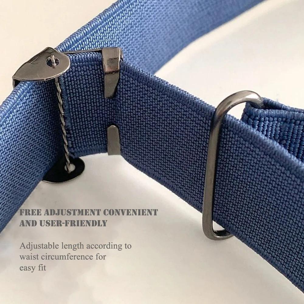 3pcs Fashion Stretchy Waist Belt Pure-Color Wear Resistant Versatile Adjustables Soft Beltfor Women Men Use Jeans Accessory