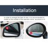 AuMoHall 1Pair Wide Angle Convex Mirror Car Rear Side View Blind Spot Mirrors Rearview Rectangle Round Mirror