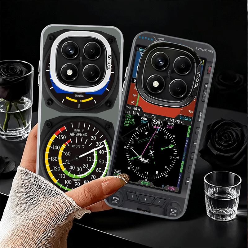 Aircraft Instrument Cockpit Radar Soft Phone Case for Samsung Galaxy S24 S25 FE S26 Edge S23 Ultra S22 Plus S21 + Shockproof Cov