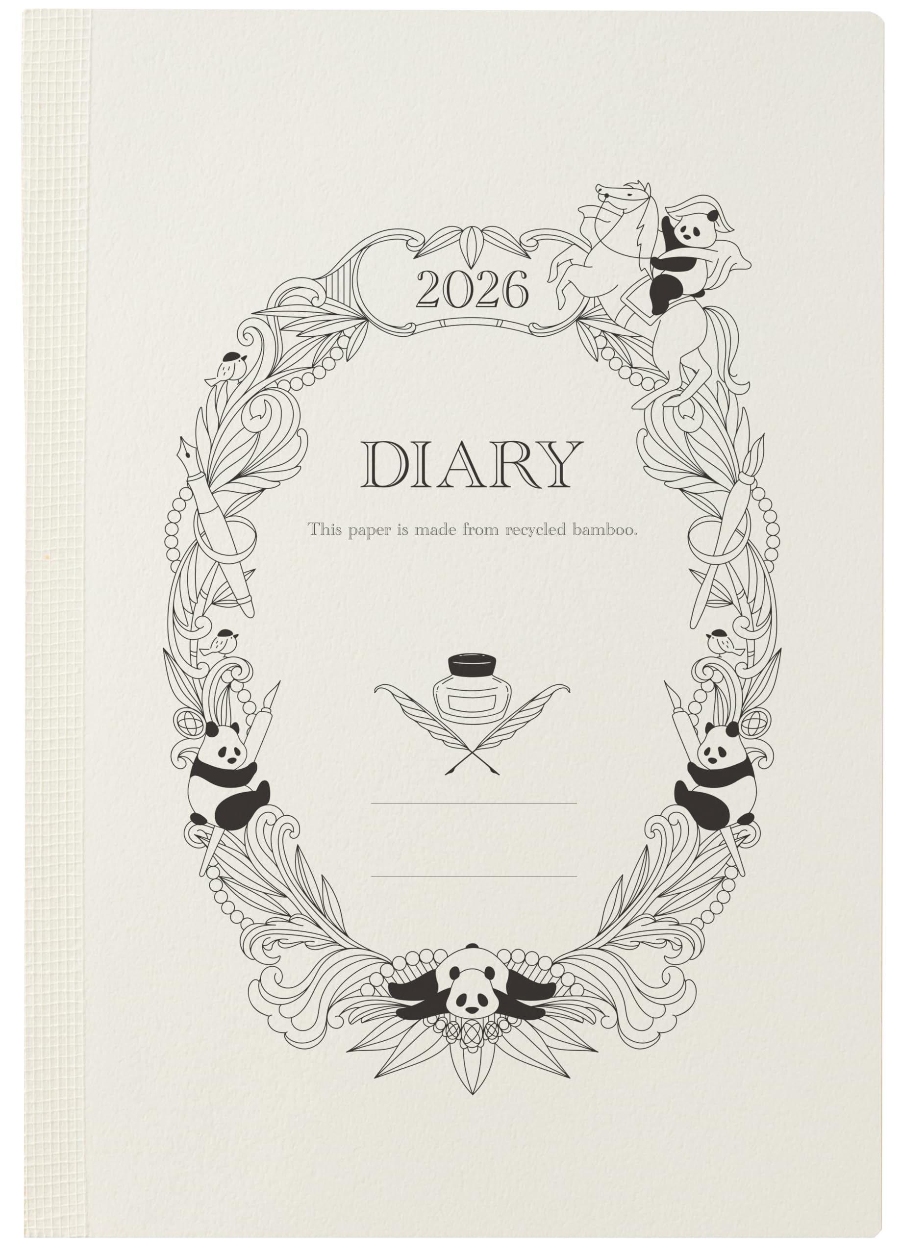 

Raymay Fujii 2026 Bamboo Paper Monthly December Start Planner, Diary, Block, B6, Gray, RFD26104N, 2025, серый