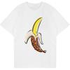 COTTON 100% Hot European and American Funny Banana Undress Short-sleeved Women's