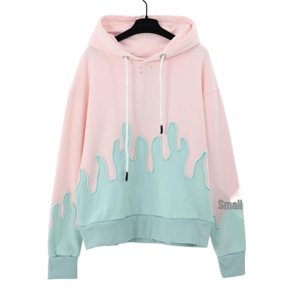 Bluza z kapturem Unisex Angel Palm Color Block z bawełny frotte