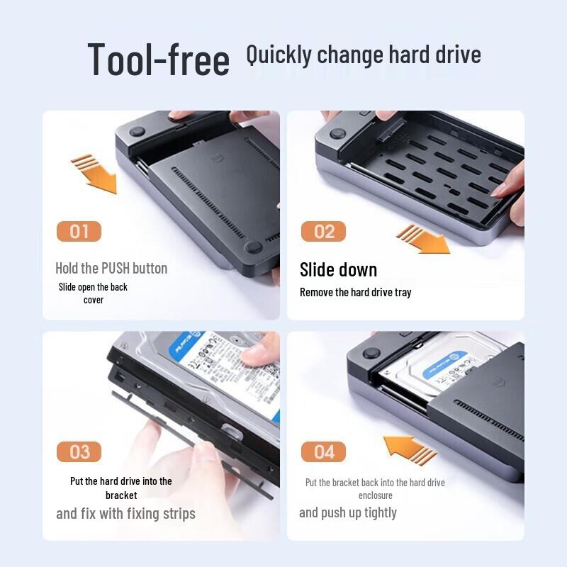 Ugreen USB-A auf Typ-C 2,5/3,5 Zoll externes Festplattengehäuse